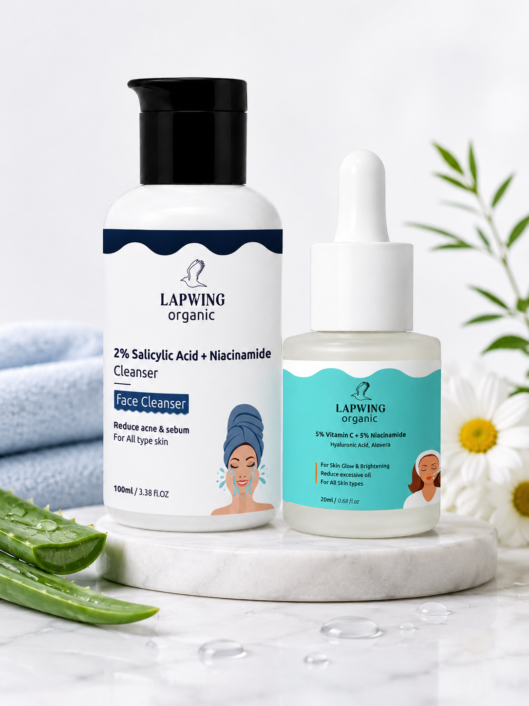 Lapwing Organic Glow & Clear Skin Kit